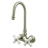 Elements of Design DT0718PX Wall Mount Clawfoot Tub Filler, Satin Nickel