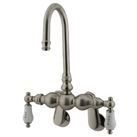 Elements of Design DT0818CL Wall Mount Clawfoot Tub Filler, Satin Nickel
