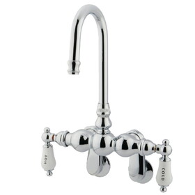 Elements of Design DT0821CL Wall Mount Clawfoot Tub Filler, Polished Chrome