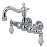 Elements of Design DT10021PL Wall Mount Clawfoot Tub Filler, Polished Chrome Finish