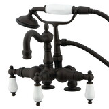 Elements of Design DT10135PL Deck Mount Clawfoot Tub Filler with Hand Shower, Oil Rubbed Bronze