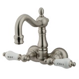 Elements of Design DT10718CL Wall Mount Clawfoot Tub Filler, Satin Nickel
