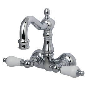 Elements of Design DT10721PL Wall Mount Clawfoot Tub Filler, Polished Chrome Finish