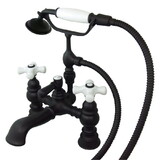Elements of Design DT11525PX Deck Mount Clawfoot Tub Filler with Hand Shower, Oil Rubbed Bronze