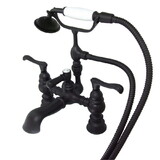 Elements of Design DT11525VL Deck Mount Clawfoot Tub Filler with Hand Shower, Oil Rubbed Bronze