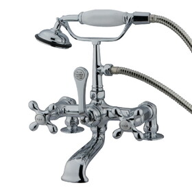 Elements of Design DT2041AX Deck Mount Clawfoot Tub Filler with Hand Shower, Polished Chrome