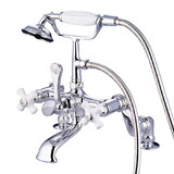 Elements of Design DT6521PX Deck Mount Clawfoot Tub Filler with Hand Shower, Polished Chrome