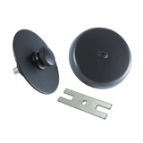 Kingston Brass Tub Drain Stopper with Overflow Plate Replacement Trim Kit, Matte Black