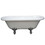 Elements of Design EAT7DS673023H1 67-Inch Acrylic Tub with Harrisburg Feet, White Finish with Chrome Feet