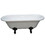 Elements of Design EAT7DS673023H5 67-Inch Acrylic Tub with Harrisburg Feet, White Finish with Oil Rubbed Bronze Feet