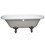 Elements of Design EAT7DS673023H8 67-Inch Acrylic Tub with Harrisburg Feet, White Finish with Satin Nickel Feet