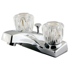Elements of Design EB101B Two Handle 4" Centerset Lavatory Faucet with Brass Pop-up, Polished Chrome