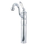 Elements of Design EB1421PL Single Handle Vessel Sink Faucet with Optional Cover Plate, Polished Chrome
