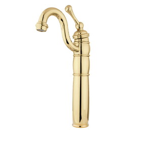 Elements of Design EB1422BL Single Handle Vessel Sink Faucet with Optional Cover Plate, Polished Brass