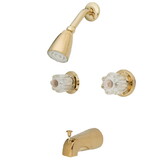 Elements of Design EB142 Two Handle Tub & Shower Faucet, Polished Brass
