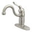 Elements of Design EB1488PL Two Handle Mono Deck Bar Faucet with Optional Deck Plate & Grid Strainer, Satin Nickel