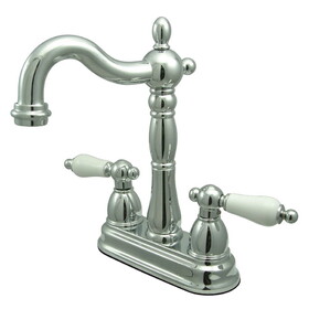 Elements of Design EB1491PL Bar Two Handle 4" Centerset Bar Faucet without Pop-Up Rod, Polished Chrome