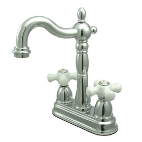 Elements of Design EB1491PX Bar Two Handle 4" Centerset Bar Faucet without Pop-Up Rod, Polished Chrome