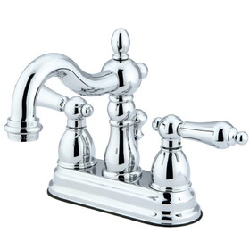 Elements of Design EB1601AL Two Handle 4" Centerset Lavatory Faucet with Retail Pop-up, Polished Chrome
