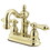 Elements of Design EB1602AL Two Handle 4" Centerset Lavatory Faucet with Retail Pop-up, Polished Brass