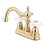Elements of Design EB1602PX Two Handle 4" Centerset Lavatory Faucet with Retail Pop-up, Polished Brass