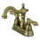 Elements of Design EB1603AL Two Handle 4" Centerset Lavatory Faucet with Retail Pop-up, Vintage Brass