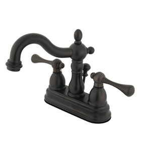 Elements of Design EB1605BL Two Handle 4" Centerset Lavatory Faucet with Retail Pop-up, Oil Rubbed Bronze