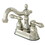 Elements of Design EB1606AL Two Handle 4" Centerset Lavatory Faucet with Retail Pop-up, Polished Nickel