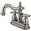 Elements of Design EB1606AX Two Handle 4" Centerset Lavatory Faucet with Retail Pop-up, Polished Nickel