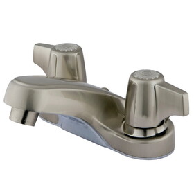 Elements of Design EB160SNLP Two Handle 4" Centerset Lavatory Faucet, Satin Nickel