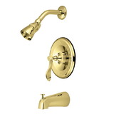 Elements of Design EB1632CFL Tub and Shower Faucet, Polished Brass