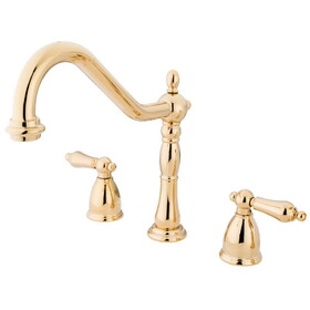 Elements of Design EB1792ALLS 8" Center Kitchen Faucet, Polished Brass