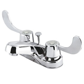 Elements of Design EB181B Two Handle 4" Centerset Lavatory Faucet with Brass Pop-up, Polished Chrome