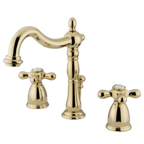 Elements of Design EB1972AX Two Handle 8" to 16" Widespread Bathroom Faucet with Retail Pop-up, Polished Brass