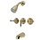 Elements of Design EB232AL Three Handle Tub & Shower Faucet, Polished Brass
