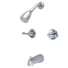 Elements of Design EB241AL Two Handle Tub & Shower Faucet, Polished Chrome