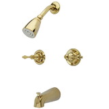 Elements of Design EB242AL Two Handle Tub & Shower Faucet, Polished Brass Finish