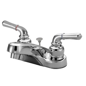 Elements of Design EB251B Two Handle 4" Centerset Lavatory Faucet with Brass Pop-up, Polished Chrome