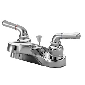 Elements of Design EB251 Two Handle 4" Centerset Lavatory Faucet with Retail Pop-up, Polished Chrome