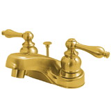 Elements of Design EB252AL 4-Inch Centerset Lavatory Faucet with Brass Pop-Up, Polished Brass