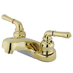 Elements of Design EB252LP Two Handle 4" Centerset Lavatory Faucet, Polished Brass