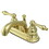 Elements of Design EB2602AL Two Handle 4" Centerset Lavatory Faucet with Retail Pop-up, Polished Brass