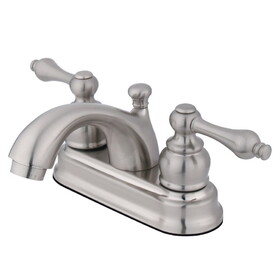 Elements of Design EB2608AL Two Handle 4" Centerset Lavatory Faucet with Retail Pop-up, Satin Nickel