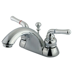 Elements of Design EB2621B Two Handle 4" Centerset Lavatory Faucet with Retail Pop-up, Polished Chrome