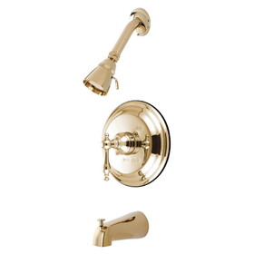 Elements of Design EB2632NL Tub and Shower Faucet, Polished Brass