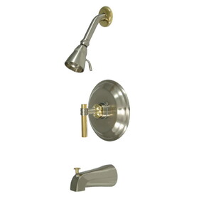 Elements of Design EB2639MLT Tub and Shower Trim Only, Brushed Nickel/Polished Brass