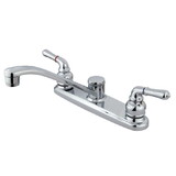Elements of Design EB271 Two Handle 8" Center Kitchen Faucet, Polished Chrome