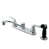 Elements of Design EB272 Two Handle 8" Kitchen Faucet, Polished Chrome