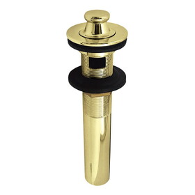 Elements of Design EB3002 Lift and Turn Sink Drain with Overflow, Polished Brass