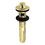 Elements of Design EB3002 Lift and Turn Sink Drain with Overflow, Polished Brass